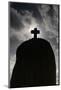 France, Brittany, C™tes-D'Armor, TrŽbeurden, Menhir of Saint-Uzec, Silhouette-Andreas Keil-Mounted Photographic Print