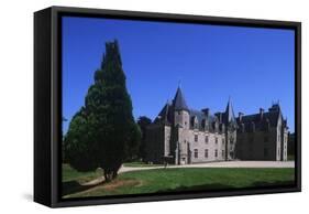 France, Brittany, Chateau De La Motte Beaumanoir-null-Framed Stretched Canvas