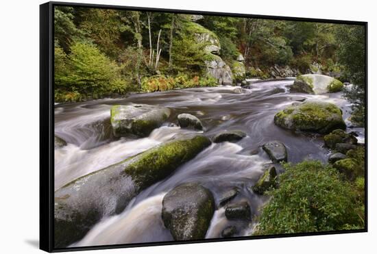 France, Brittany, Finistre, Valle D'Ell, Les Roches Du Diables, Devil's Rocks-Andreas Keil-Framed Stretched Canvas