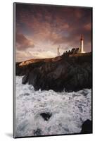 France, Brittany, Finistere, Saint-Mathieu. Lighthouse at Dawn-Walter Bibikow-Mounted Photographic Print