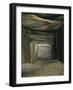 France, Brittany, Gavrinis Island, Megalithic Cairn, Interior of Megalith, Ornamented Granite Slabs-null-Framed Giclee Print