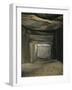 France, Brittany, Gavrinis Island, Megalithic Cairn, Interior of Megalith, Ornamented Granite Slabs-null-Framed Giclee Print