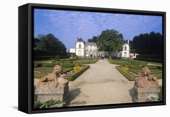 France, Brittany, Ille-Et-Vilaine, Pleurtuit, Gardens of 18th Century Montmarin Castle-null-Framed Stretched Canvas