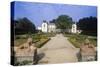 France, Brittany, Ille-Et-Vilaine, Pleurtuit, Gardens of 18th Century Montmarin Castle-null-Stretched Canvas