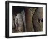 France, Brittany, Island of Gavrinis, Interior of Megalithic Monument with Spiral Engravings-null-Framed Giclee Print