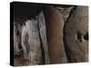 France, Brittany, Island of Gavrinis, Interior of Megalithic Monument with Spiral Engravings-null-Stretched Canvas