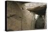 France, Brittany, Locmariaquer Megalithic Site, Interior of Dolmen with Table Des Marchands-null-Stretched Canvas