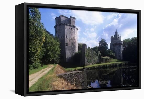 France, Brittany, Morbihan, Elven, Largoët Medieval Castle, also known as Tours D’Elven-null-Framed Stretched Canvas