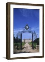 France, Brittany, Morbihan, Guegon, Entrance Gate to Treganteur Castle-null-Framed Giclee Print