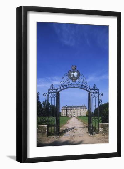 France, Brittany, Morbihan, Guegon, Entrance Gate to Treganteur Castle-null-Framed Giclee Print