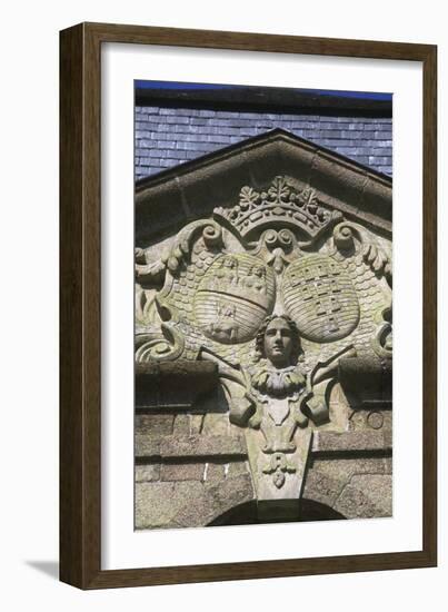 France, Brittany, Morbihan, Guegon, Frieze on Treganteur Castle-null-Framed Giclee Print