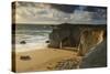 France, Brittany, Morbihan, Peninsula Quiberon, Rock Gatein the C™te Sauvage-Andreas Keil-Stretched Canvas