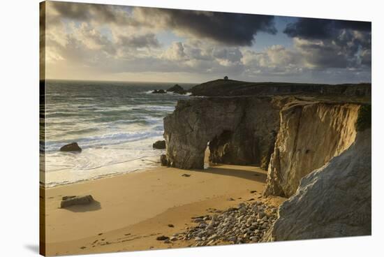 France, Brittany, Morbihan, Peninsula Quiberon, Rock Gatein the C™te Sauvage-Andreas Keil-Stretched Canvas