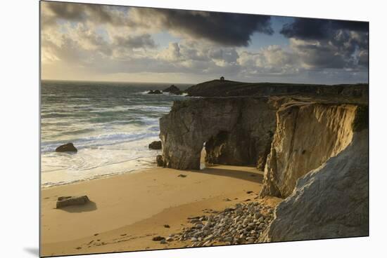 France, Brittany, Morbihan, Peninsula Quiberon, Rock Gatein the C™te Sauvage-Andreas Keil-Mounted Premium Photographic Print
