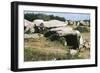 France, Brittany, Surroundings of Carnac, Prehistoric Megalithic Stone Alignments, Kermario Dolmen-null-Framed Giclee Print