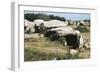 France, Brittany, Surroundings of Carnac, Prehistoric Megalithic Stone Alignments, Kermario Dolmen-null-Framed Giclee Print