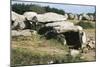 France, Brittany, Surroundings of Carnac, Prehistoric Megalithic Stone Alignments, Kermario Dolmen-null-Mounted Giclee Print