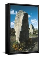 France, Brittany, Surroundings of Carnac, Prehistoric Megalithic Stone Alignments, Menhir-null-Framed Stretched Canvas