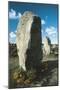 France, Brittany, Surroundings of Carnac, Prehistoric Megalithic Stone Alignments, Menhir-null-Mounted Giclee Print