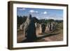 France, Brittany, Surroundings of Carnac, Prehistoric Megalithic Stone Alignments, Menhir-null-Framed Giclee Print