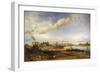 France, Burgundy, Chalon-Sur-Saone, View in 1837-Eugene Flandin-Framed Giclee Print