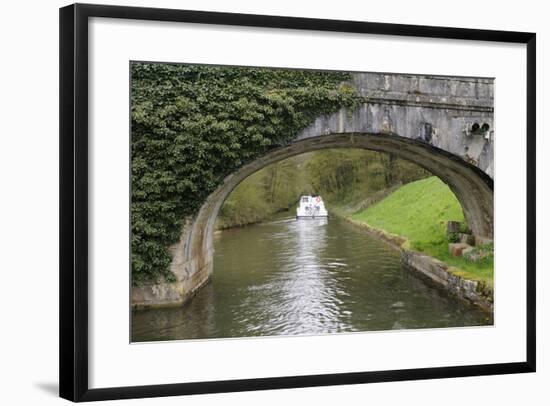 France, Burgundy, Nievre. Approaching Pont Port Brule, La Collancelle-Kevin Oke-Framed Photographic Print