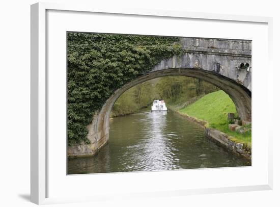 France, Burgundy, Nievre. Approaching Pont Port Brule, La Collancelle-Kevin Oke-Framed Photographic Print