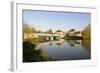 France, Burgundy, Nievre. Bridge Leading into Cercy La Tour-Kevin Oke-Framed Photographic Print