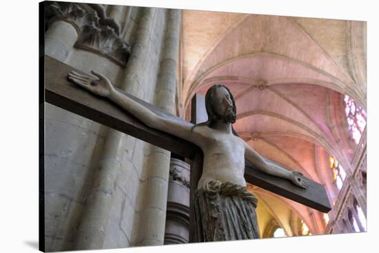 France, Burgundy, Nievre, Nevers. Nevers Cathedral-Kevin Oke-Stretched Canvas