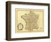 France, carte generale, c.1786-Rigobert Bonne-Framed Art Print