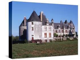 France, Centre, Indre-Et-Loire, Sonzay, La Motte Castle-null-Stretched Canvas