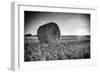 France, Centre Region, Indre-Et-Loire, Sainte Maure De Touraine, Straw Bale in Field-Alan Copson-Framed Photographic Print