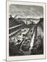France: Changing the Course of the Seine, View at the Head of the Cut, 1880 1881-null-Mounted Giclee Print