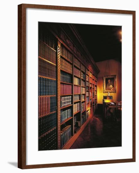 France, Chateau De Chatillon-En-Bazois, Library Interior-null-Framed Giclee Print