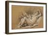 France, Chinoiseries, Drawing of Woman Nude on a Bed-null-Framed Giclee Print