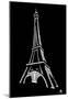 France Cities Eiffel Tower Text Poster-null-Mounted Poster