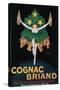 France - Cognac Briand Promotional Poster-Lantern Press-Stretched Canvas