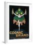 France - Cognac Briand Promotional Poster-Lantern Press-Framed Art Print
