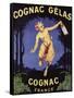 France - Cognac Gelas Promotional Poster-Lantern Press-Framed Stretched Canvas