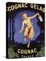 France - Cognac Gelas Promotional Poster-Lantern Press-Stretched Canvas