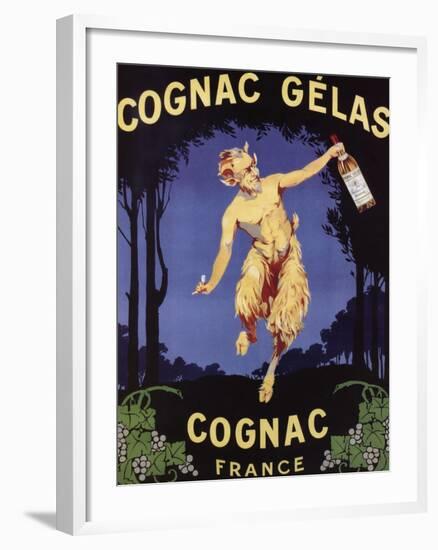 France - Cognac Gelas Promotional Poster-Lantern Press-Framed Art Print