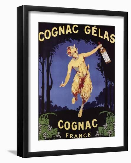 France - Cognac Gelas Promotional Poster-Lantern Press-Framed Art Print