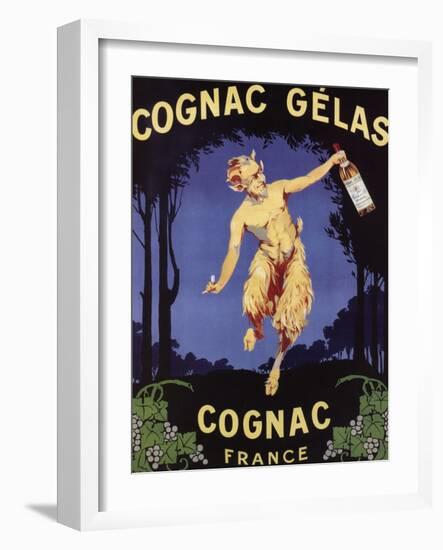 France - Cognac Gelas Promotional Poster-Lantern Press-Framed Art Print