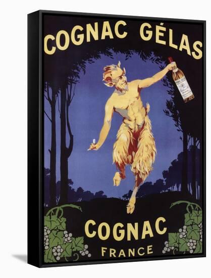 France - Cognac Gelas Promotional Poster-Lantern Press-Framed Stretched Canvas