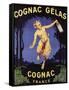 France - Cognac Gelas Promotional Poster-Lantern Press-Framed Stretched Canvas