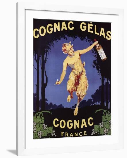 France - Cognac Gelas Promotional Poster-Lantern Press-Framed Art Print