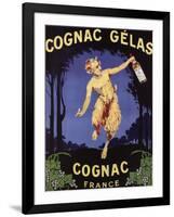 France - Cognac Gelas Promotional Poster-Lantern Press-Framed Art Print