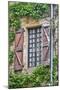 France, Cordes-sur-Ciel. Weathered shutters and window.-Hollice Looney-Mounted Photographic Print