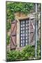 France, Cordes-sur-Ciel. Weathered shutters and window.-Hollice Looney-Mounted Photographic Print