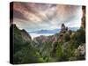 France, Corsica, Corse-Du-Sud Department, Calanche Region, Porto, Red Rock Landscape of the Calanch-Walter Bibikow-Stretched Canvas